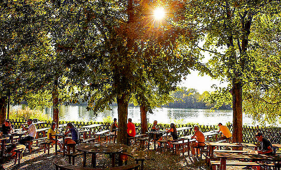 Langwieder See, Biergarten