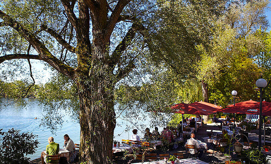 Langwieder See, Biergarten