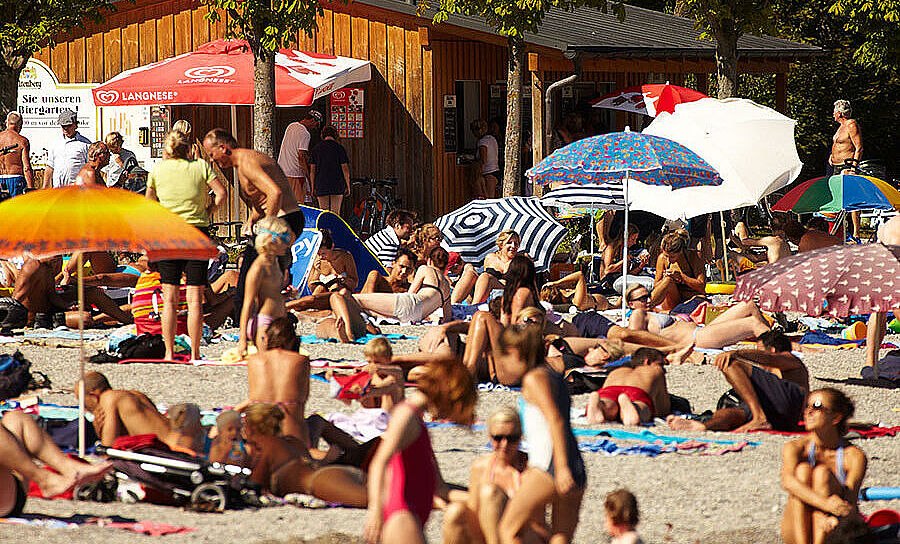 Langwieder See, Badespass