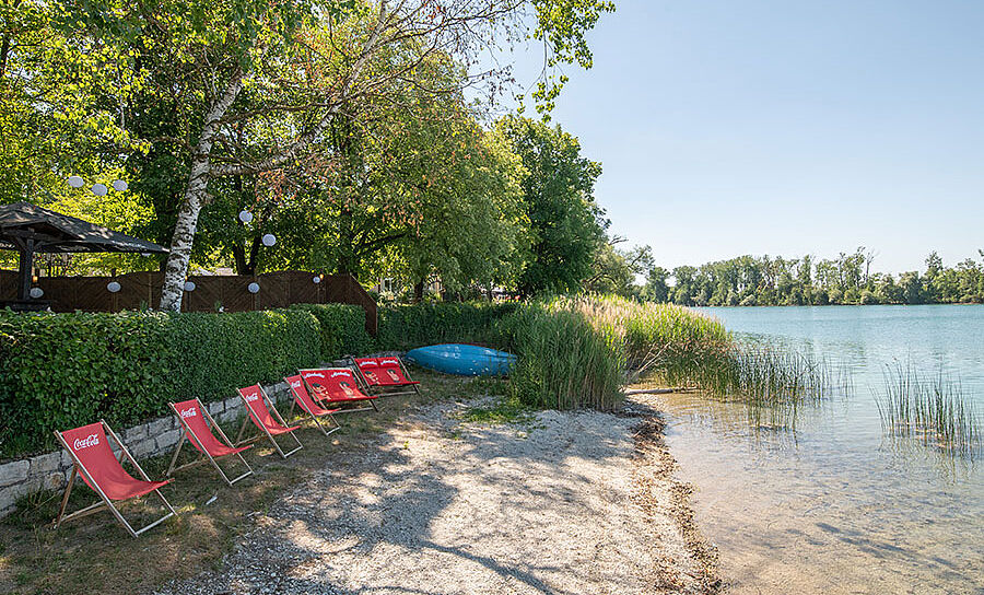 Langwieder See, Strand am See
