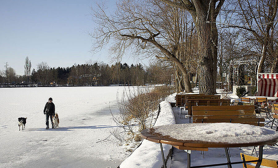 Langwieder See, Winter am See