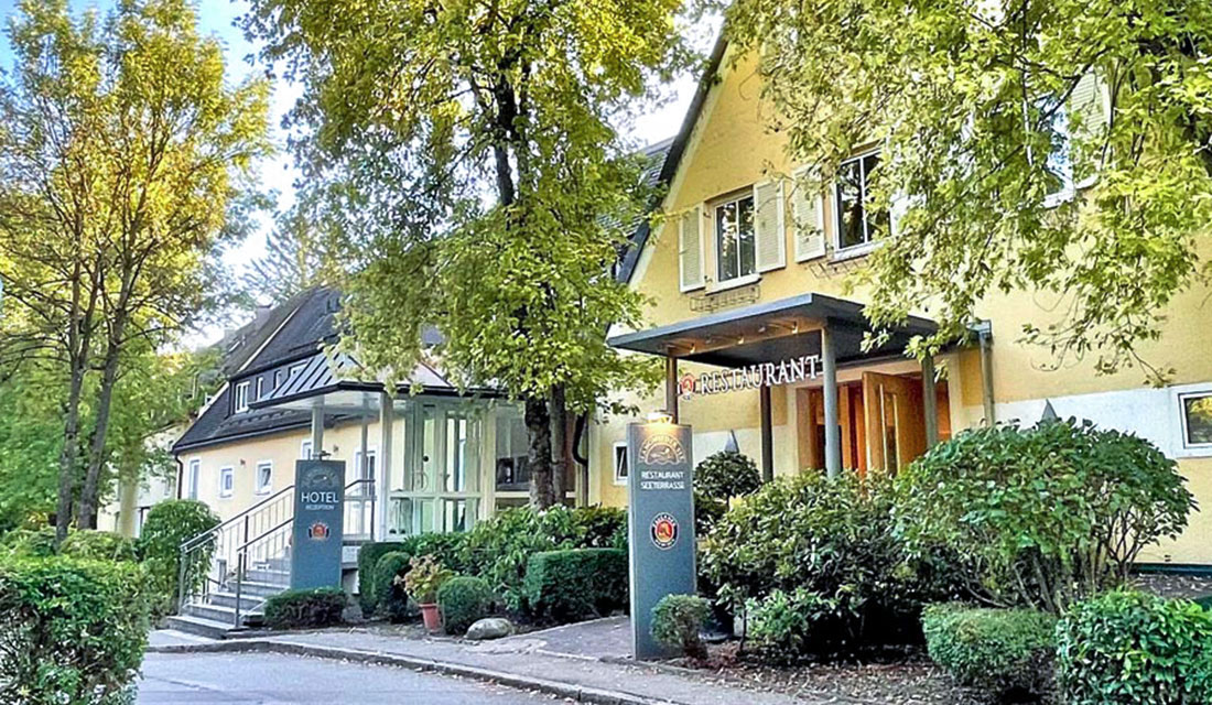 Langwieder See, Restaurant Eingang